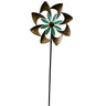 Windrad Windspiel mehrfarbig aus Metall als Gartenstecker Höhe 122 cm ⌀ 40 cm - Lifestyle & More