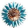 Windrad Windspiel mehrfarbig aus Metall als Gartenstecker Höhe 122 cm Durchmesser 32 cm - Lifestyle & More