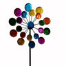 Windrad Windspiel mehrfarbig aus Metall als Gartenstecker Höhe 122 cm Durchmesser 33 cm - Lifestyle & More