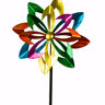 Windrad Windspiel mehrfarbig aus Metall als Gartenstecker Höhe 180 cm Durchmesser 46 cm - Lifestyle & More