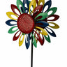 Windrad Windspiel mehrfarbig aus Metall als Gartenstecker Höhe 183 cm ⌀ 59 cm - Lifestyle & More