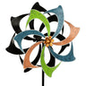 Windrad Windspiel mehrfarbig aus Metall als Gartenstecker Höhe 183 cm Durchmesser 61 cm - Lifestyle & More
