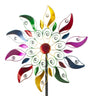 Windrad Windspiel mehrfarbig aus Metall als Gartenstecker Höhe 188 cm ⌀ 60 cm - Lifestyle & More