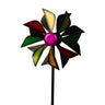 Windrad Windspiel mehrfarbig aus Metall als Gartenstecker Höhe 91 cm Durchmesser 23 cm - Lifestyle & More