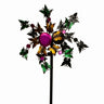 Windrad Windspiel mehrfarbig aus Metall als Gartenstecker Höhe 91 cm Durchmesser 25 cm - Lifestyle & More