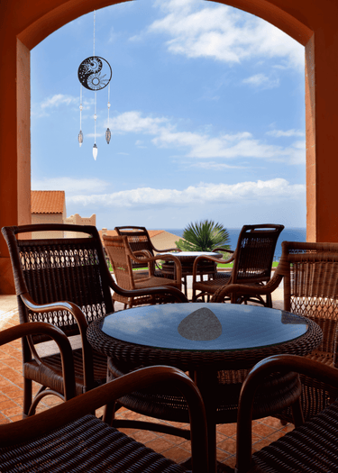 Windspiel aus Metall "Sonne & Mond" zum Hängen Länge 84 cm Breite 18 cm - Lifestyle & More