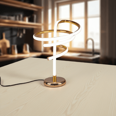 Wunderschöne LED Tischlampe Lampe Tischleuchte mit LED Lichtband für Schlafzimmer Wohnzimmer 24x42cm - Lifestyle & More