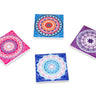 Wunderschöner Untersetzer Tischuntersetzer im 4er Set Mandala Design aus Steingut und Korkboden bunt - Lifestyle & More