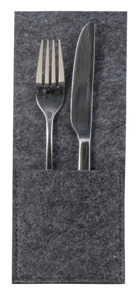 Design felt cutlery bags washable | set of 6 | placemats, placemats, tablecloths | dark grey anthracite 10x24 cm (WxH)