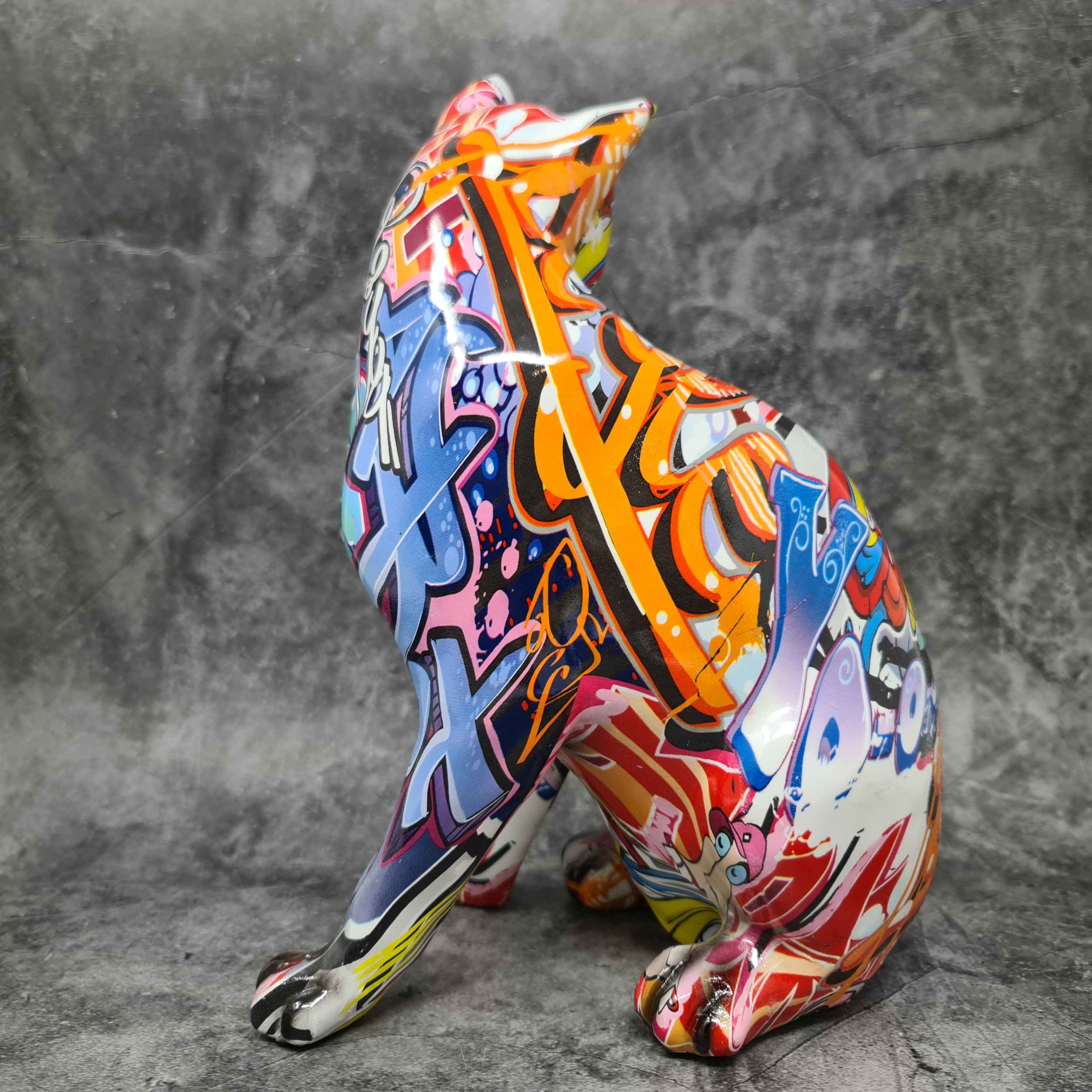 Skulptur - Katze ART, & POP » Mehrfarbig, Lifestyle 23x29 cm More