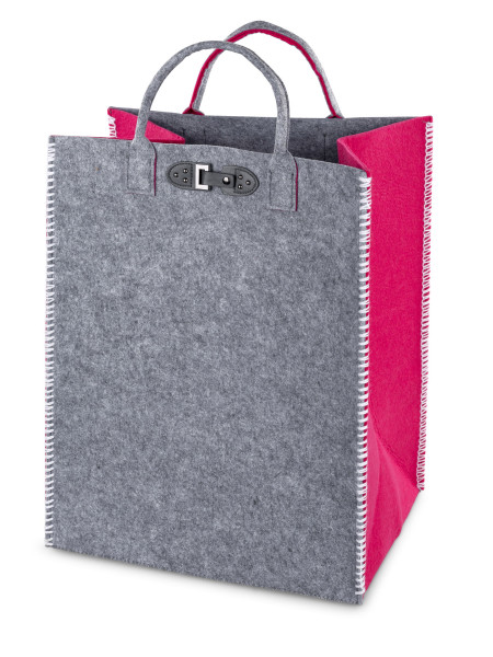 Shopping-Bag aus Filz-Stoff Einkaufstasche mit Henkel 44x34x54 cm