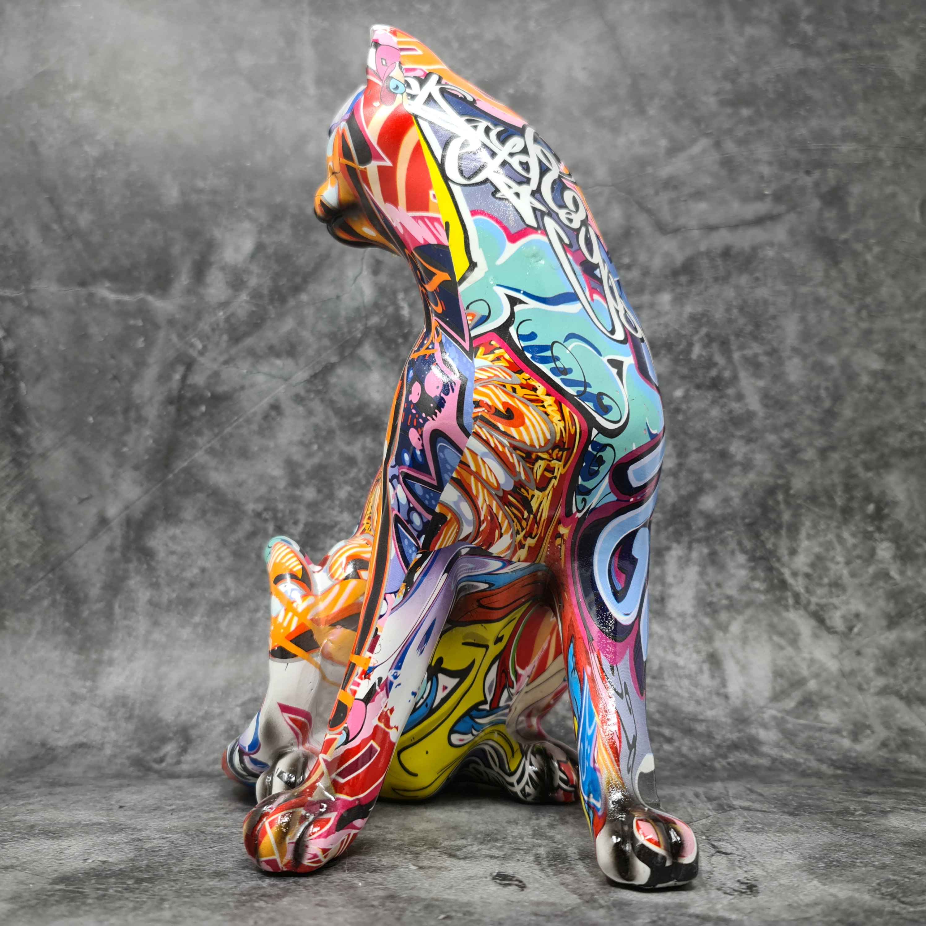 POP cm ART, » More Lifestyle & Skulptur Mehrfarbig, 23x29 Katze -